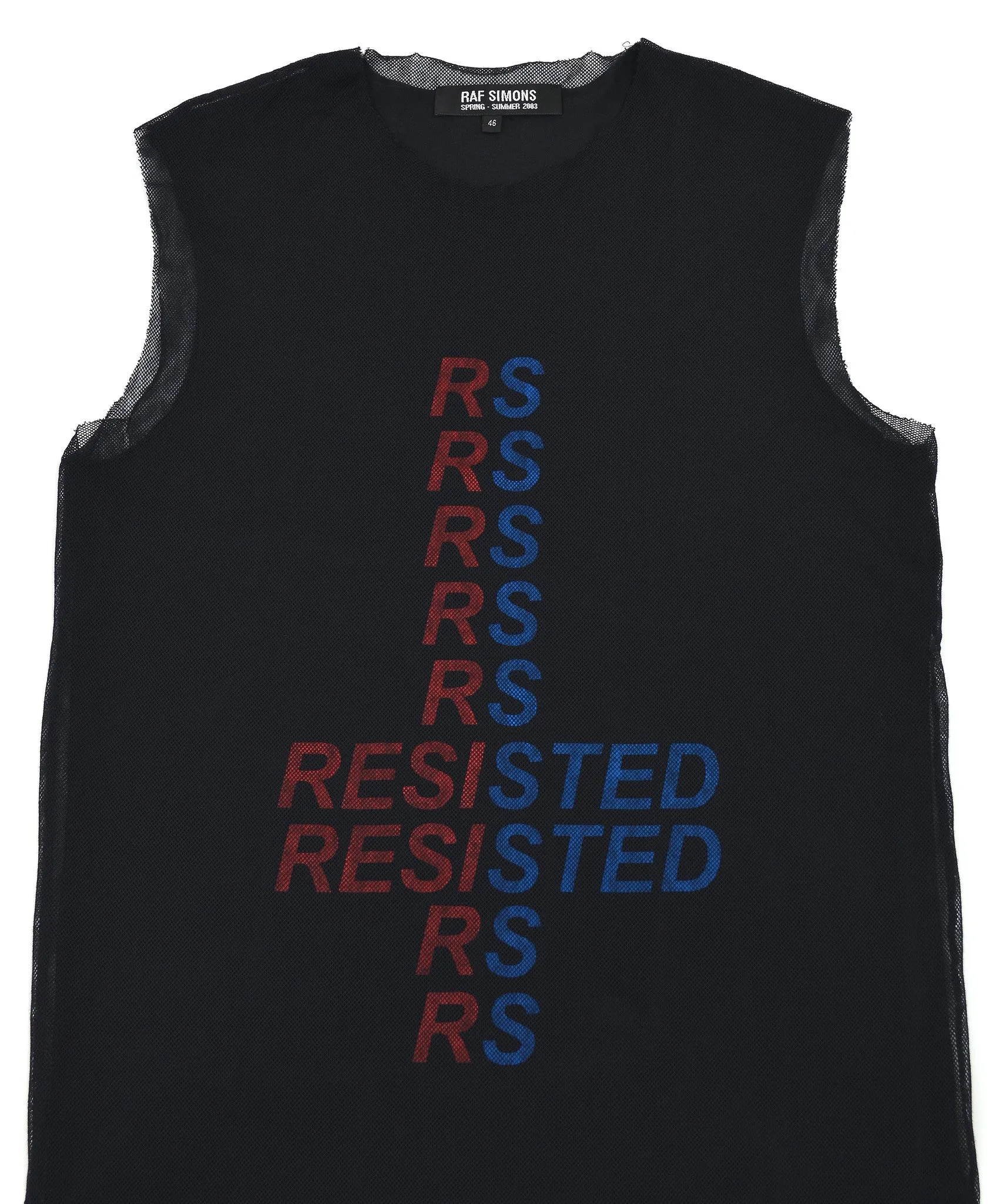 2003 'Resisted' Tank Top with Mesh Overlay