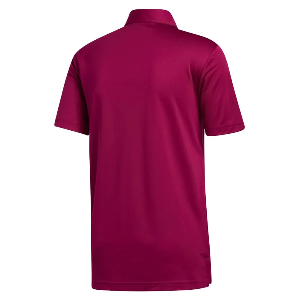 adidas Colour Block Novelty Polo Shirt - Power Berry/Melange/Black