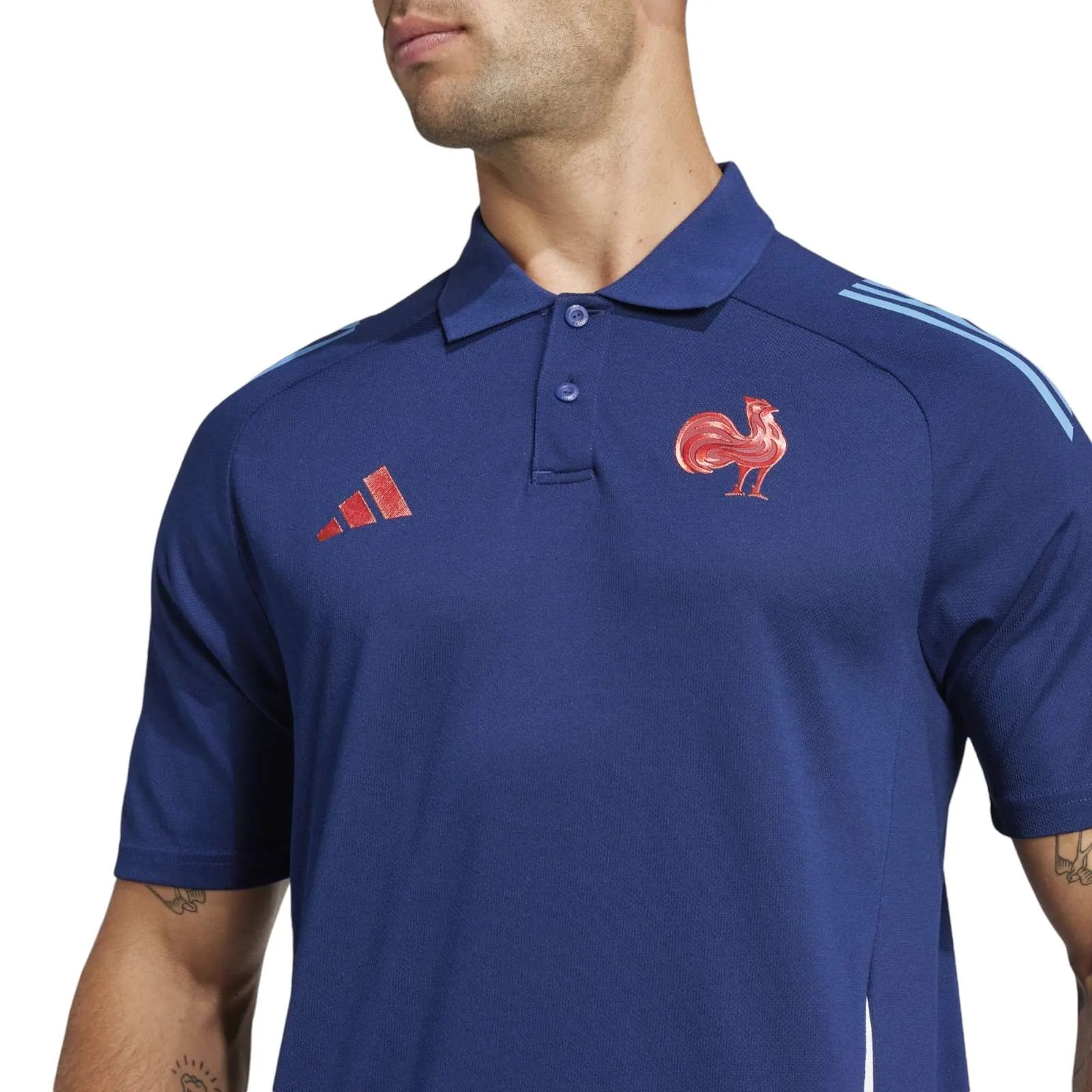 adidas France 2024/25 Short Sleeved Rugby Training Polo Shirt