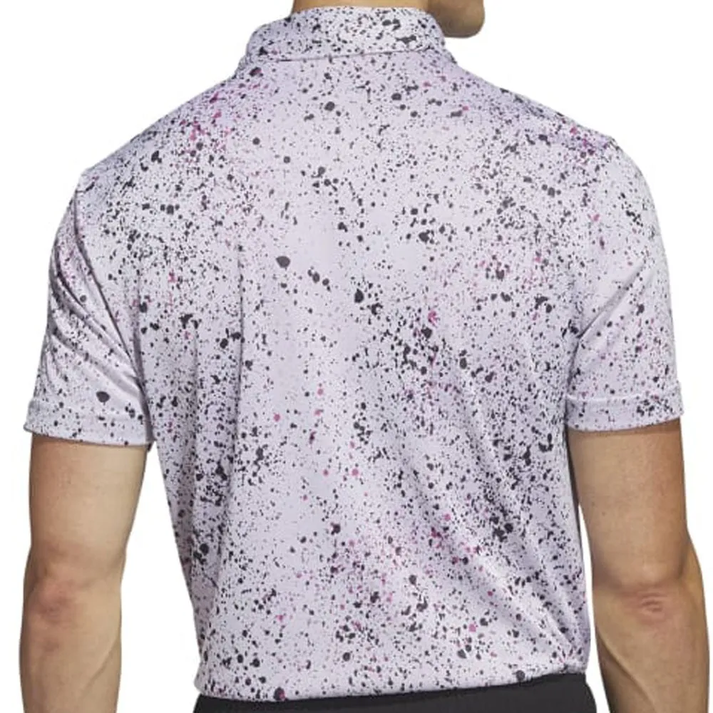 adidas Jacquard Polo Shirt - White/Black/Lucid Fuchsia