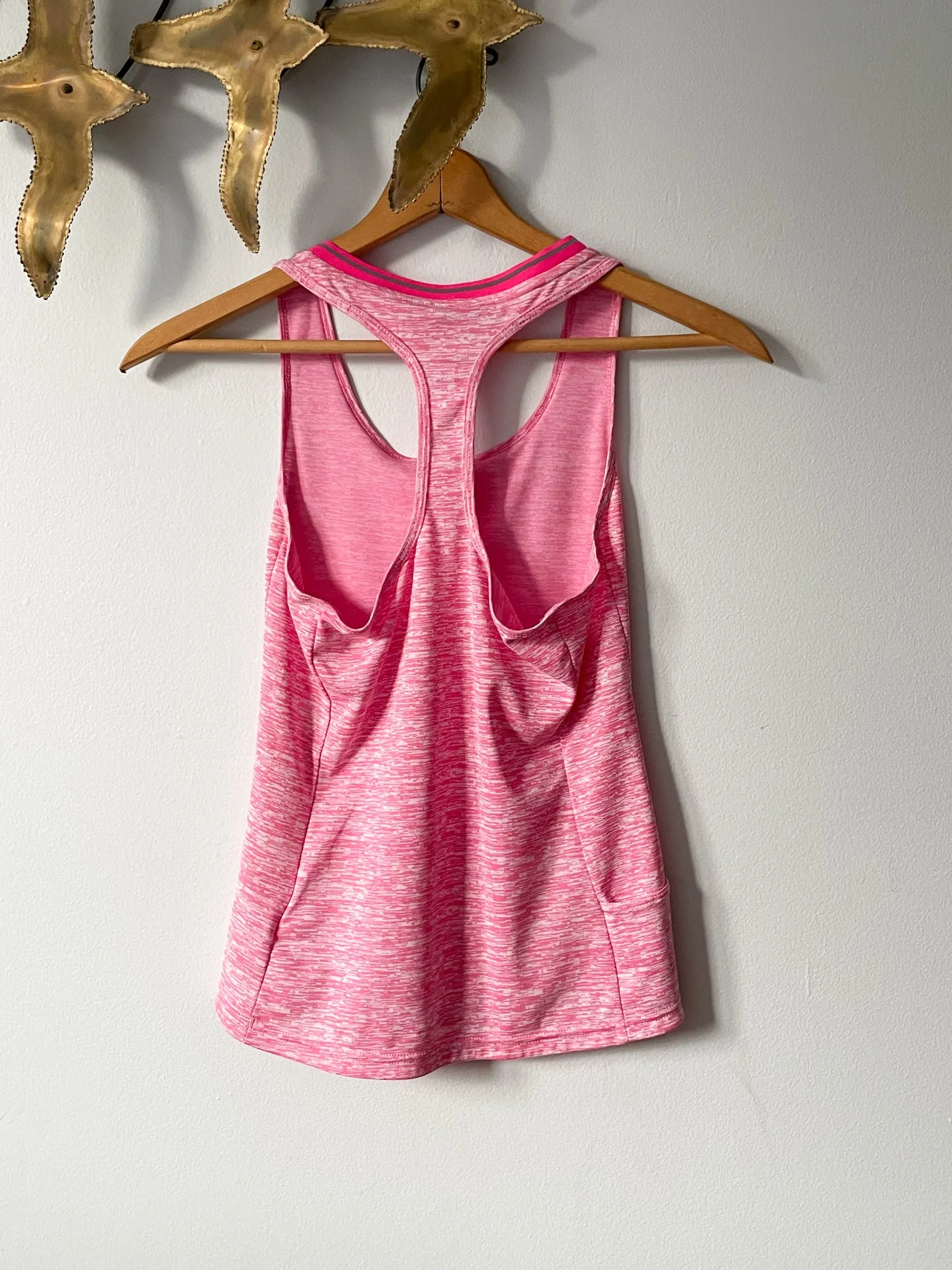 Adidas Pink Climalite Running Racerback Tank Top - Small