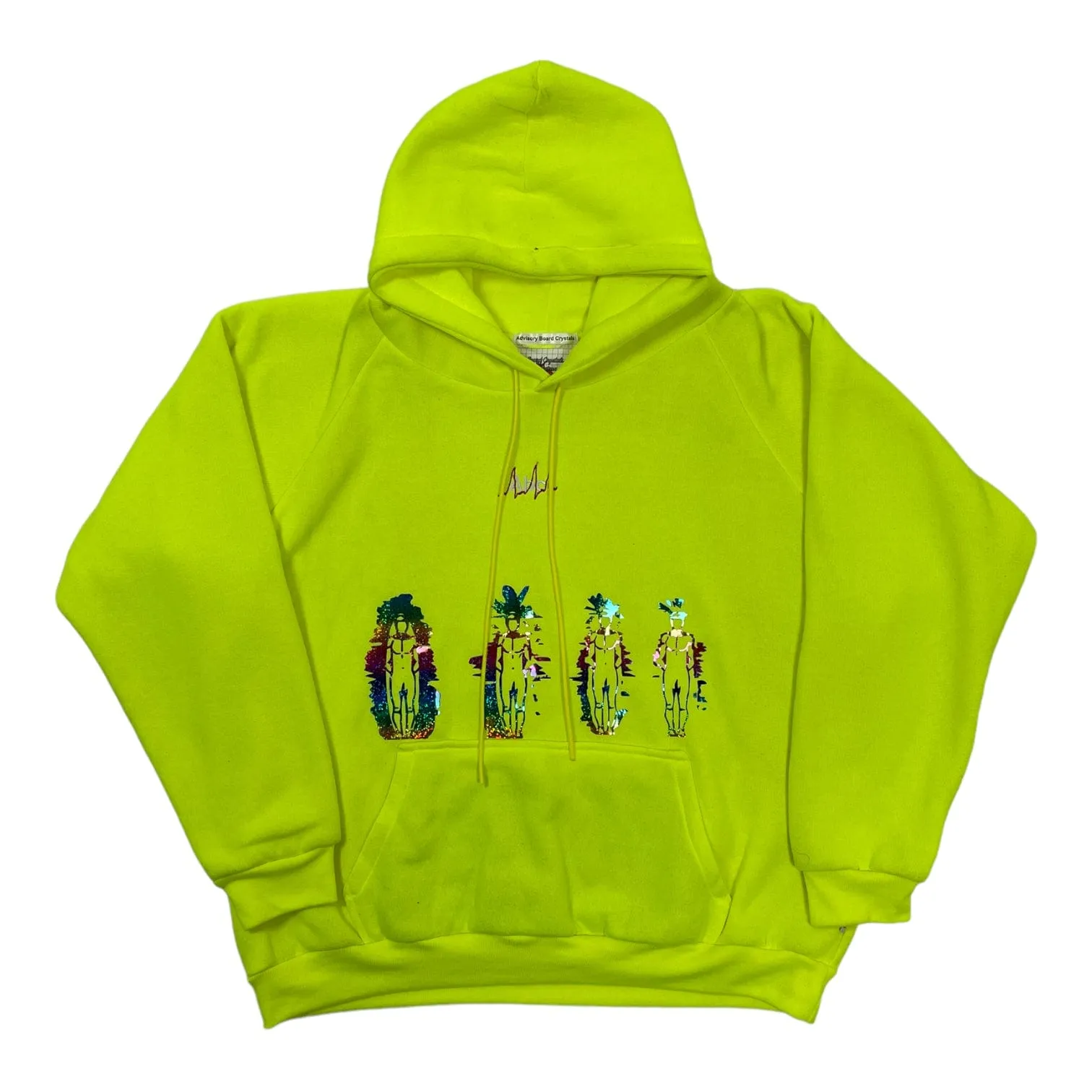 Advisory Board Crystals Hooded Sweatshirt Neon