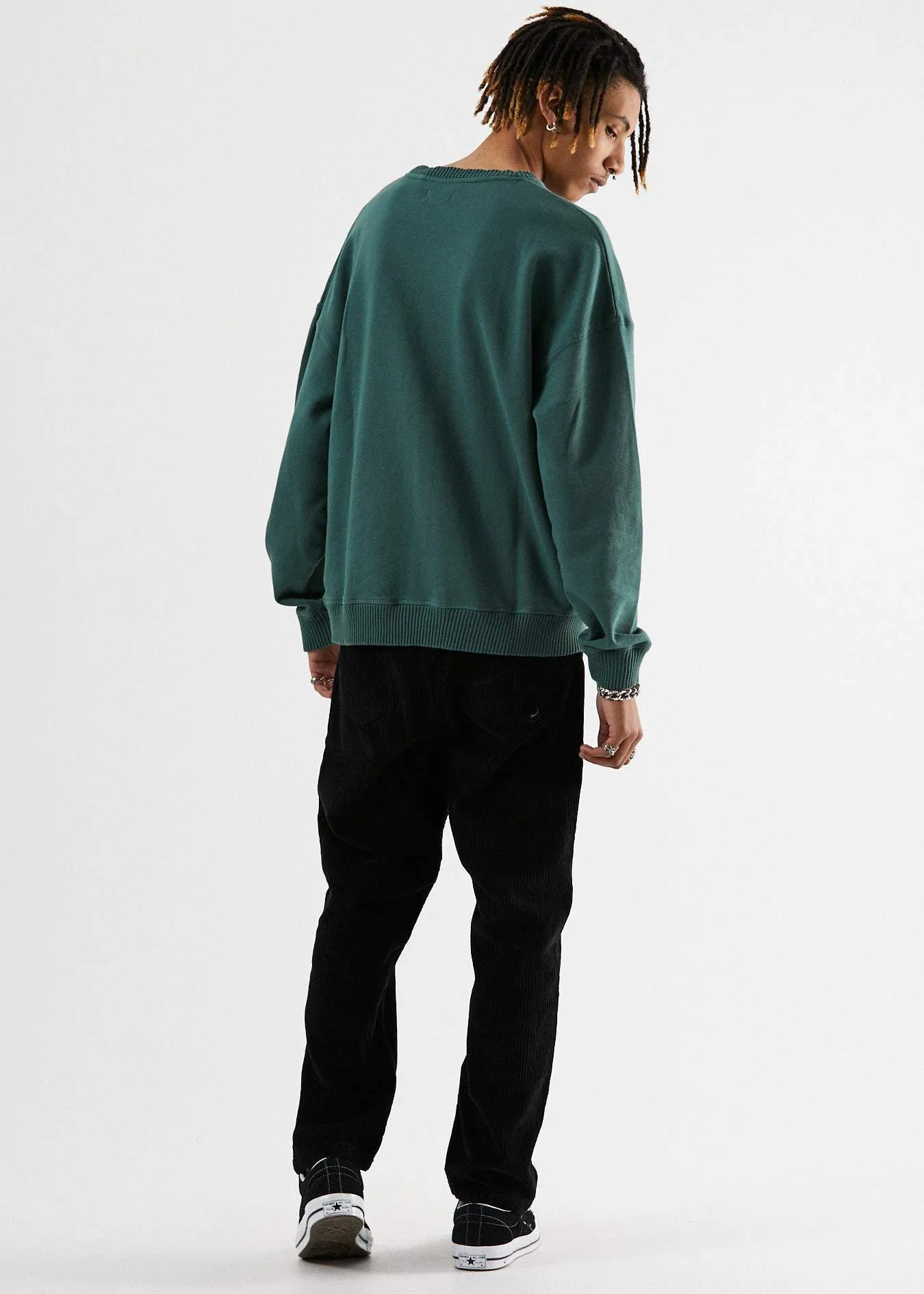 Afends Mens Kicked Out - Relaxed Crew Neck - Bottle