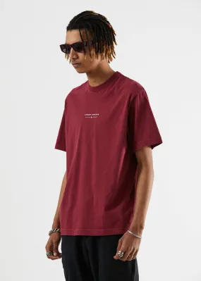 Afends Mens Kicked Out - Retro Fit Tee - Blood