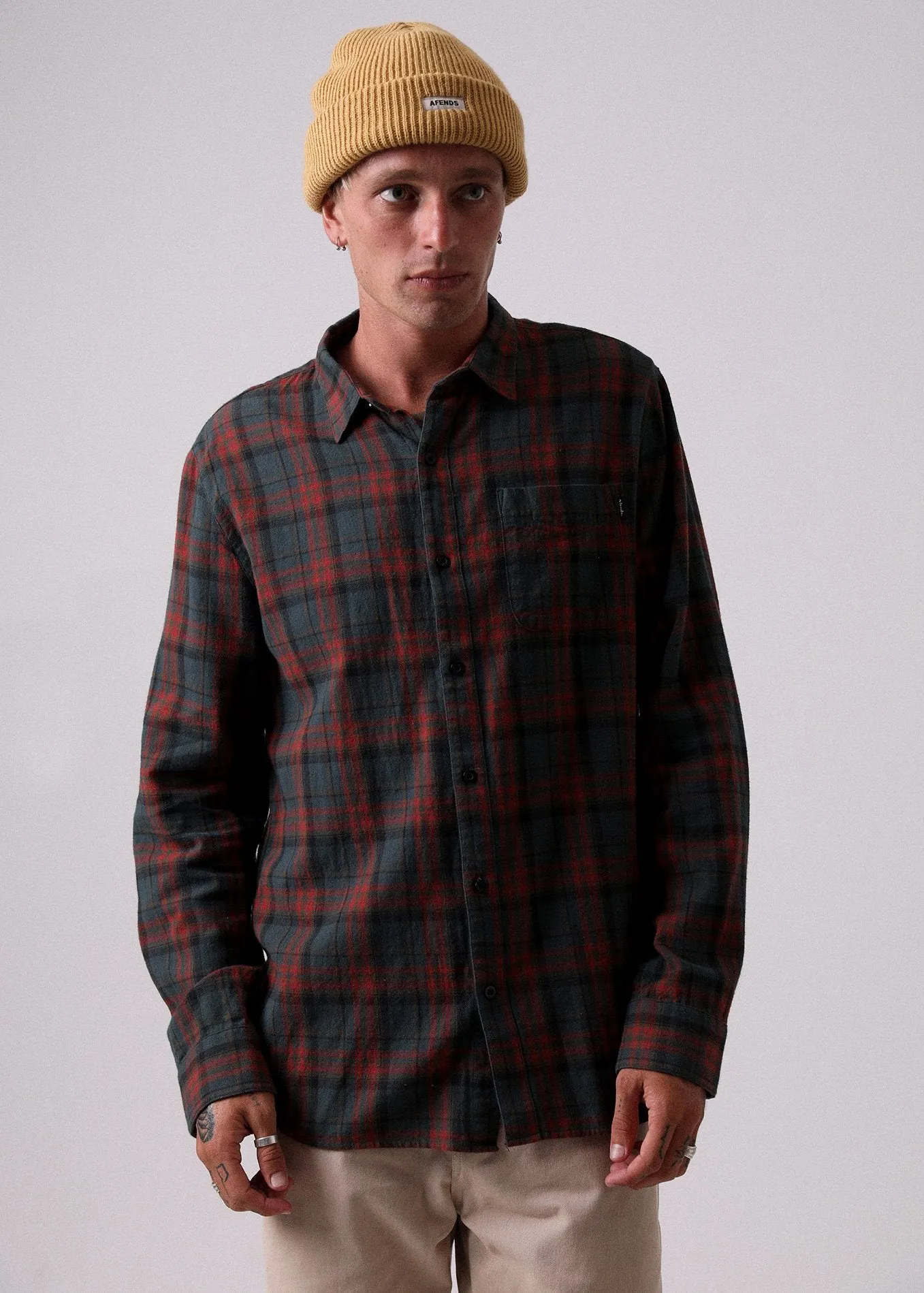 Afends Mens Tinnie - Long Sleeve Shirt