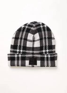 AFENDS Unisex Asta - Check Knit Beanie - Steel