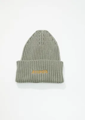 AFENDS Unisex Day Dream - Ribbed Beanie - Olive