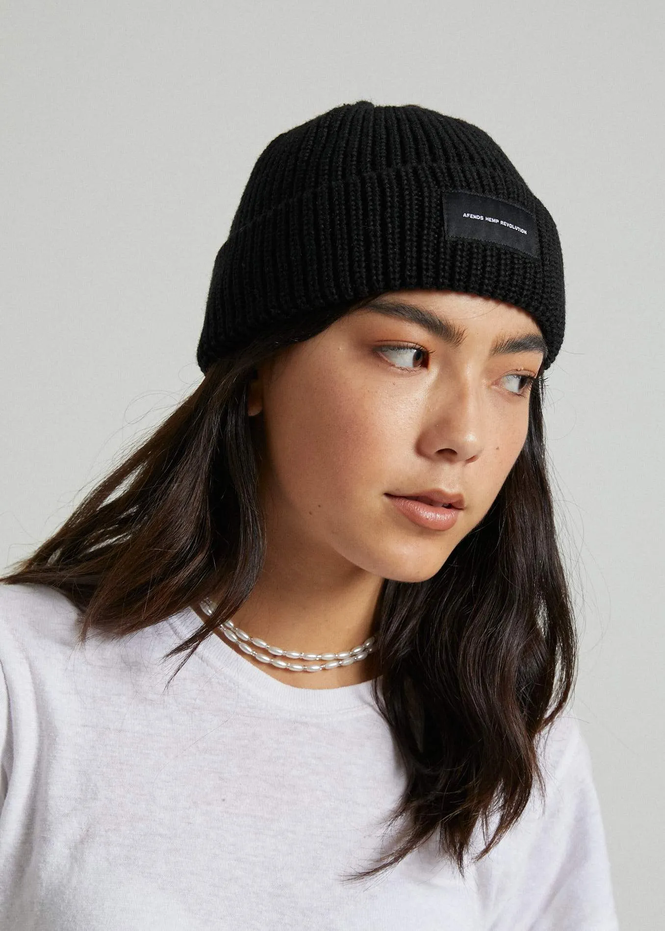 Afends Unisex Minimal - Hemp Wharfie Beanie - Black