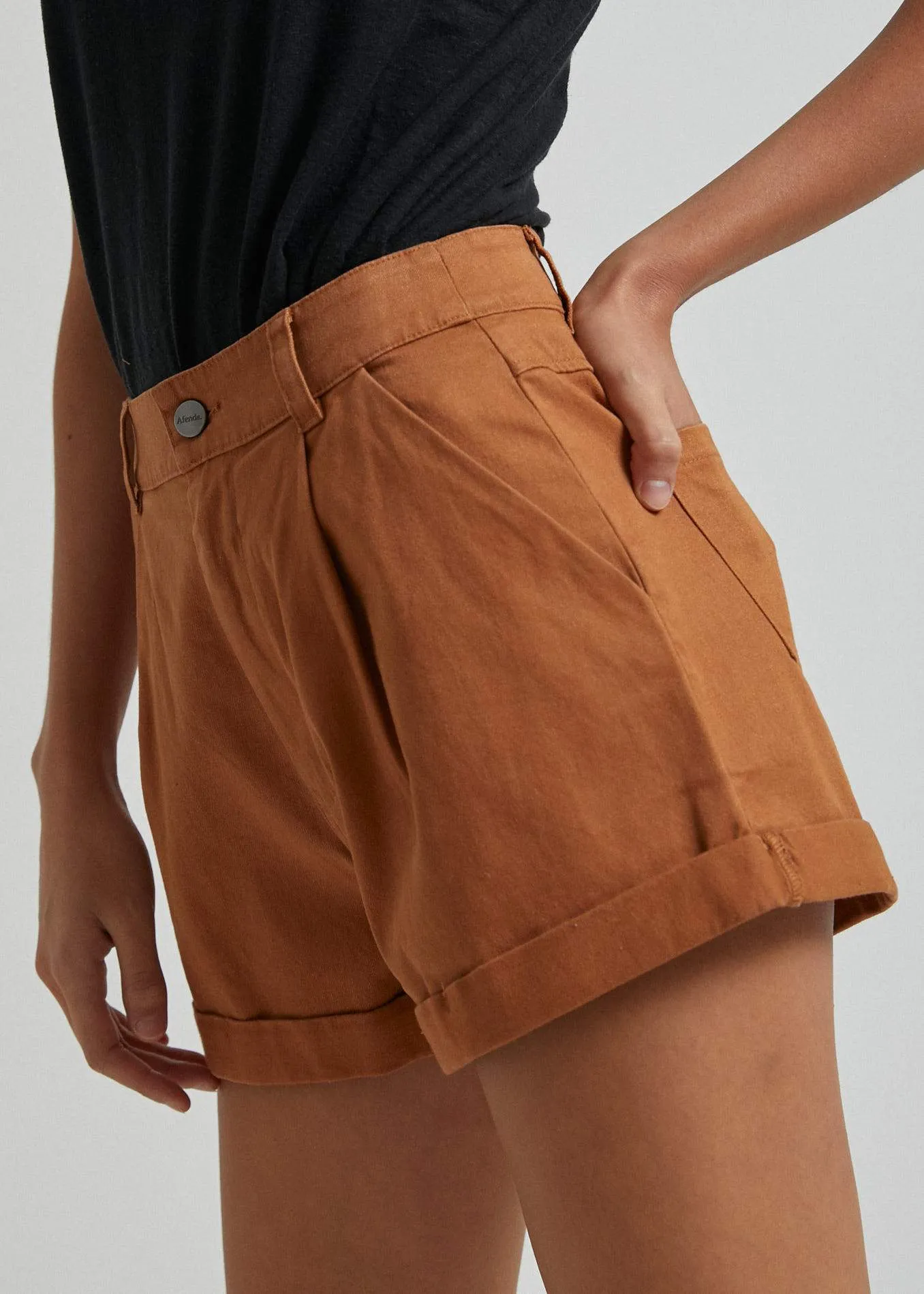 Afends Womens June - Hemp Short - Clay