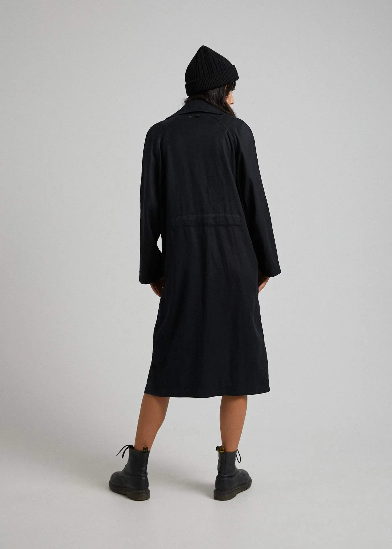 Afends Womens Maya - Hemp Trench Coat - Black