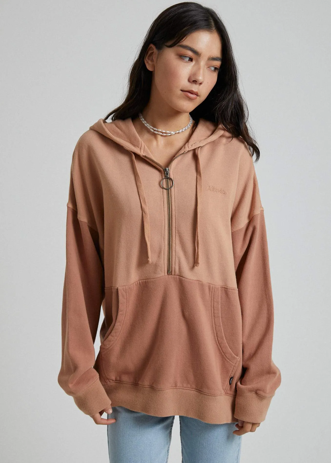 Afends Womens Retrograde - Pull On Hood - Almond