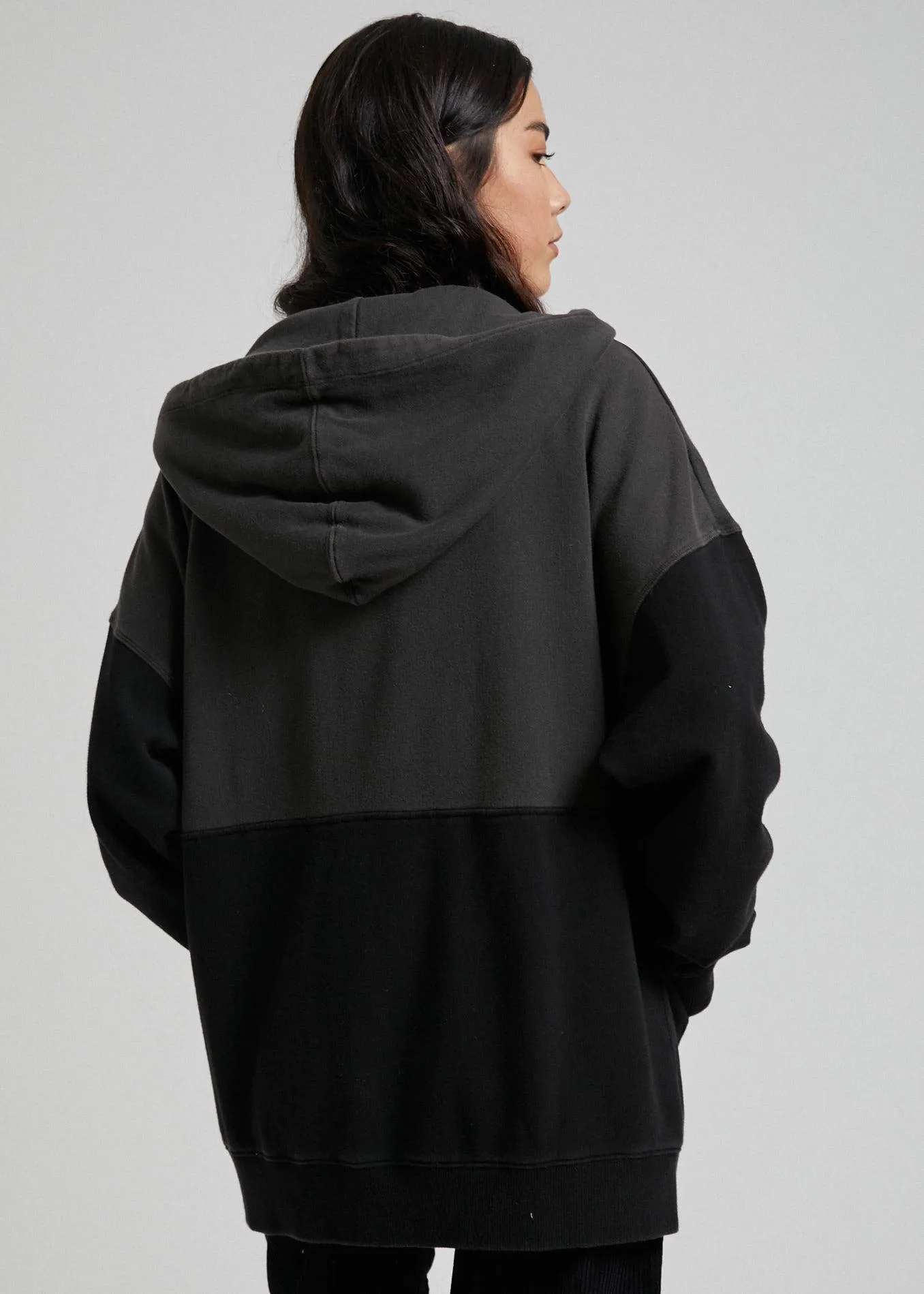 Afends Womens Retrograde - Pull On Hood - Stone Black