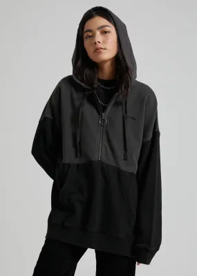 Afends Womens Retrograde - Pull On Hood - Stone Black