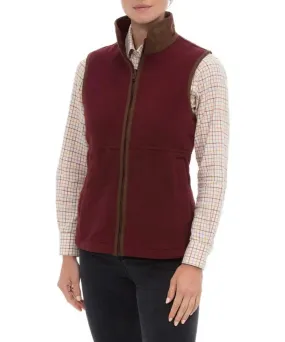 ALAN PAINE Aylsham Ladies Fleece Gilet - Bloodstone