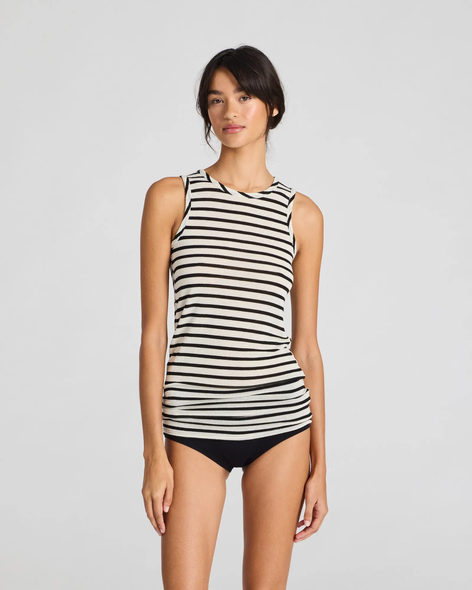 Alberte Sailor Wool Top - Ecru Sailor Stripe