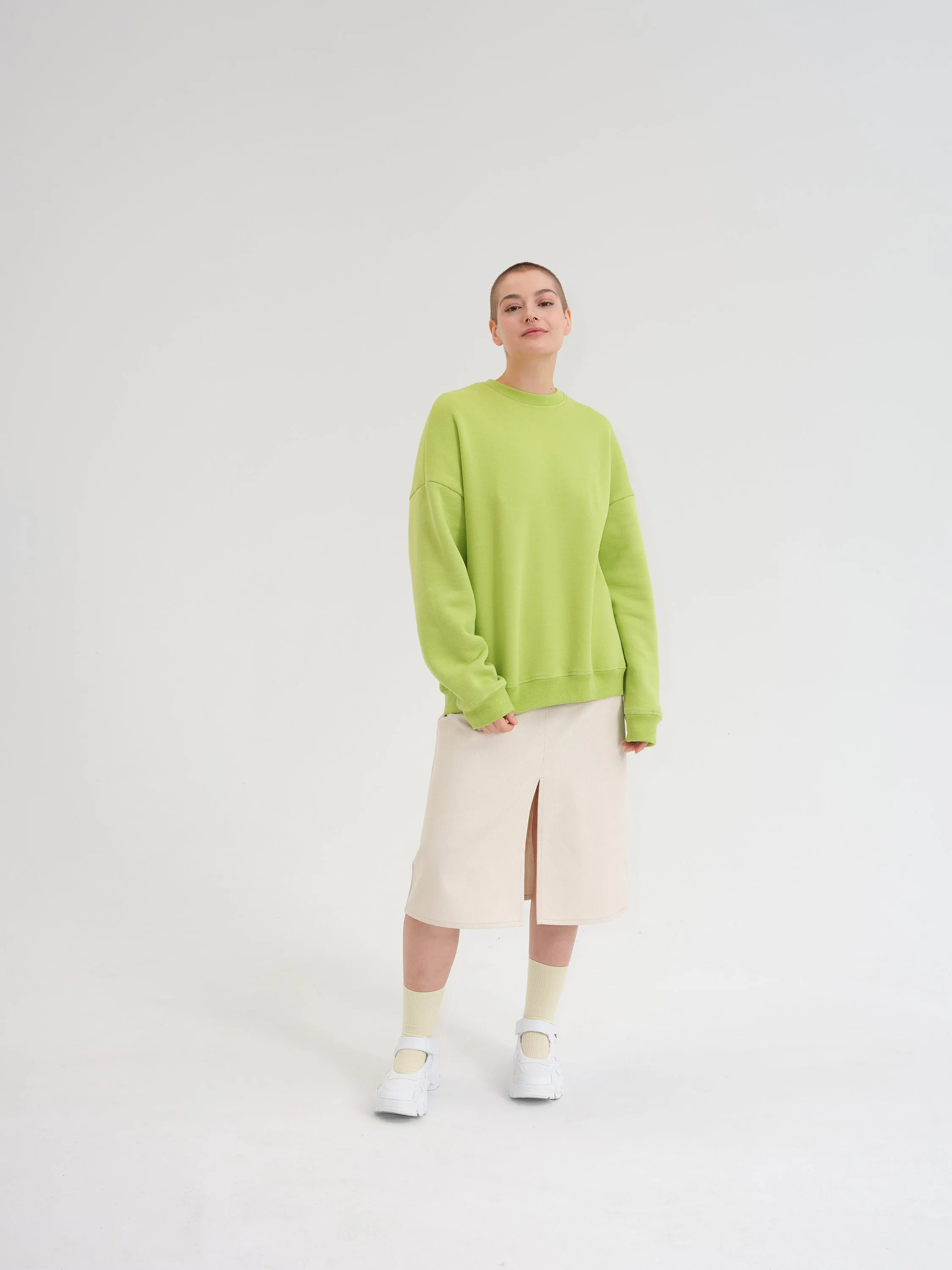 ANEMONE green crew neck