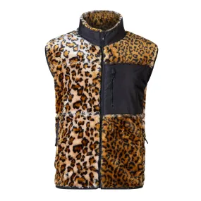 Animal Print Sherpa Fleece Commuter Cycling Gilet