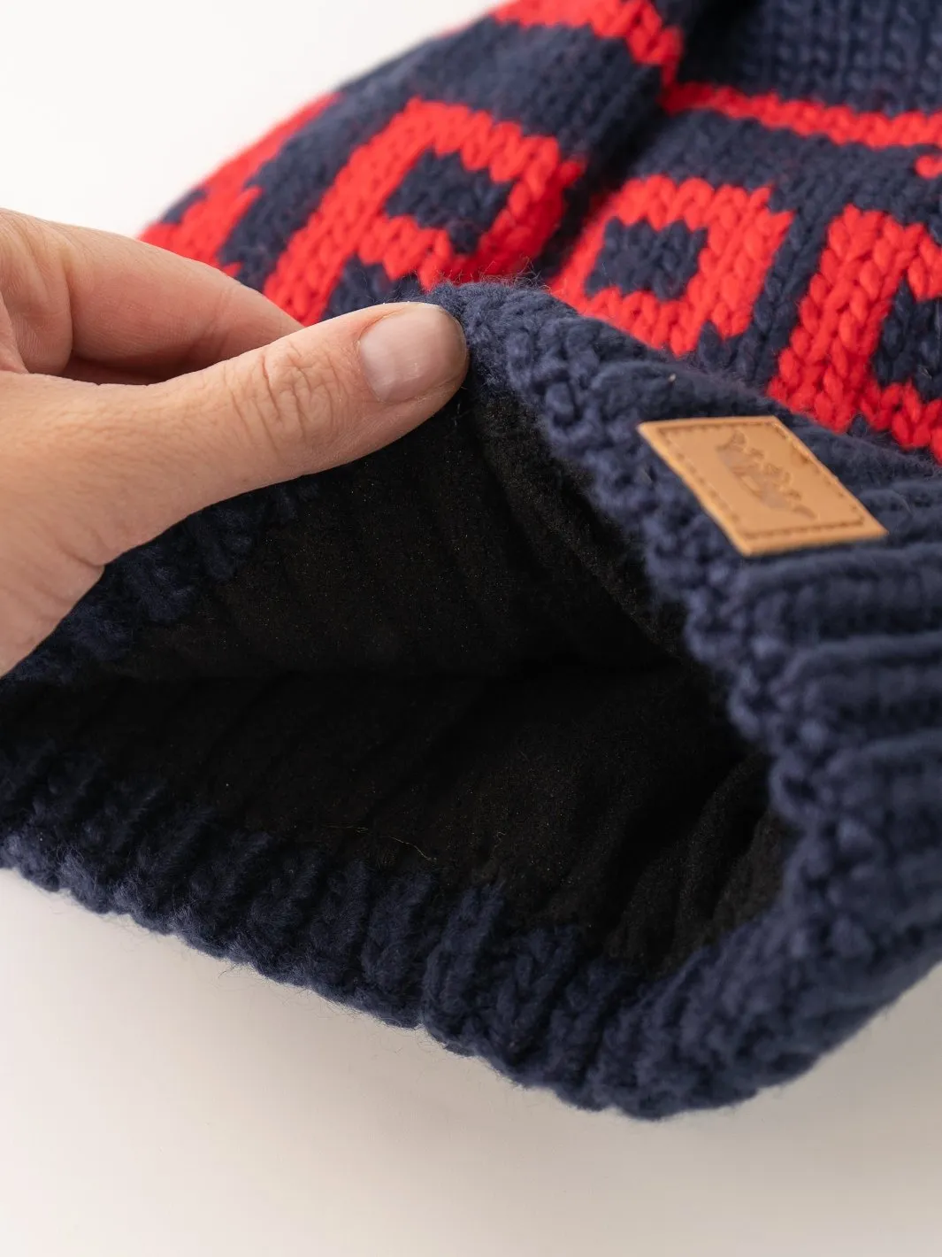 Apres Navy & Red Beanie