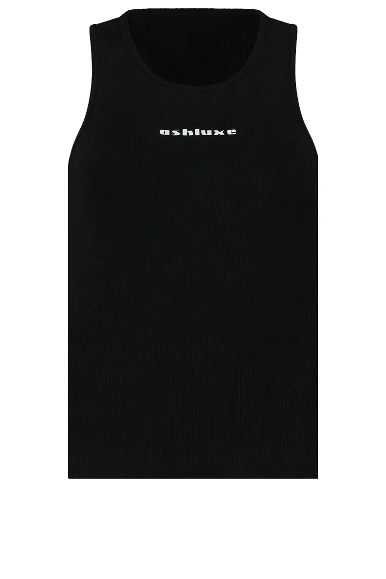 Ash Logo Tank Top - Black