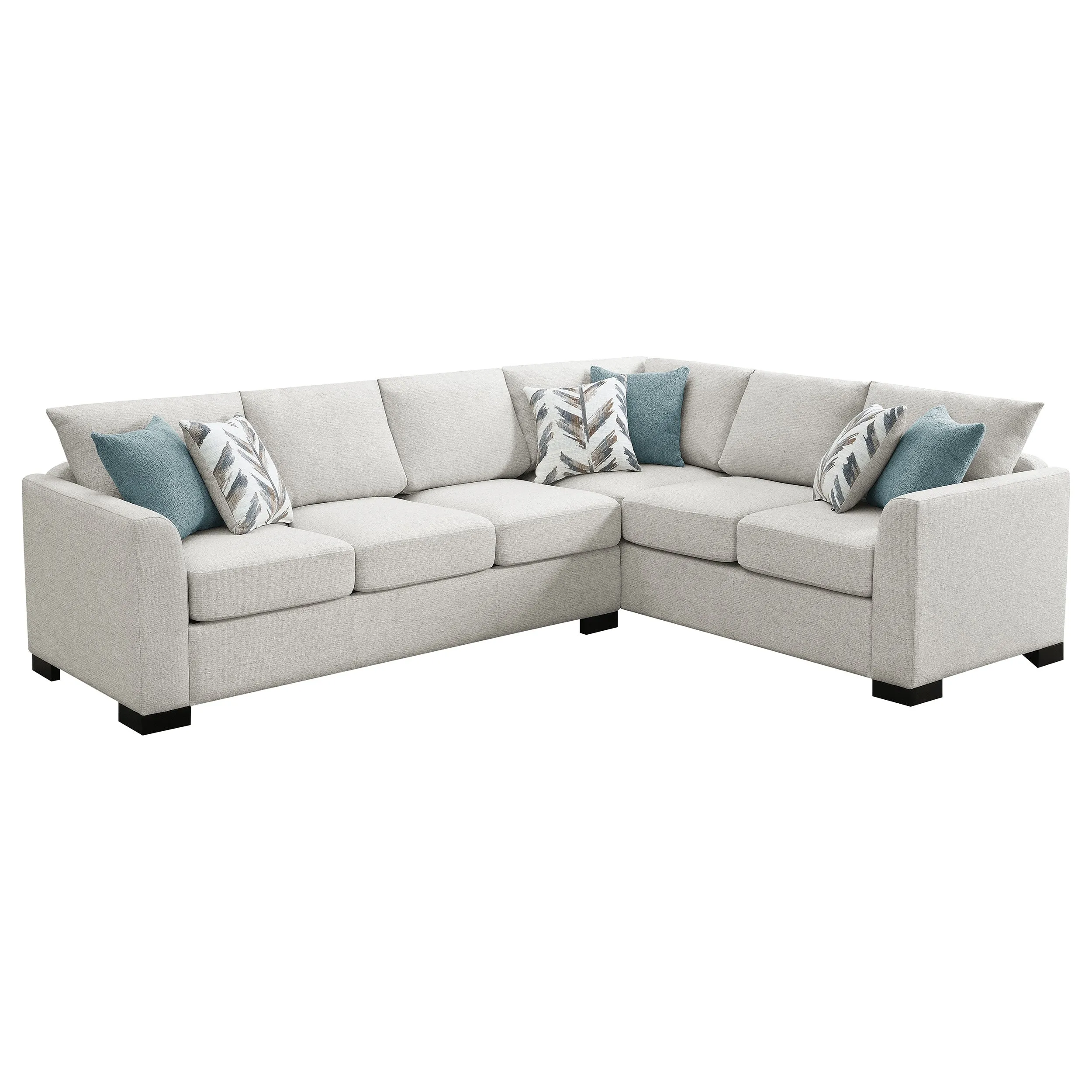 Ashford Chenille Upholstered Sleeper Sectional Sofa Greige