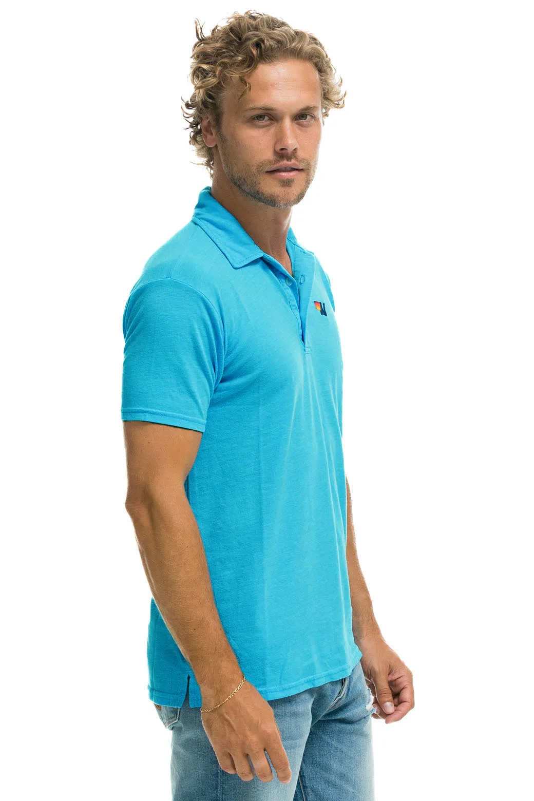 AVIATOR NATION POLO - NEON BLUE