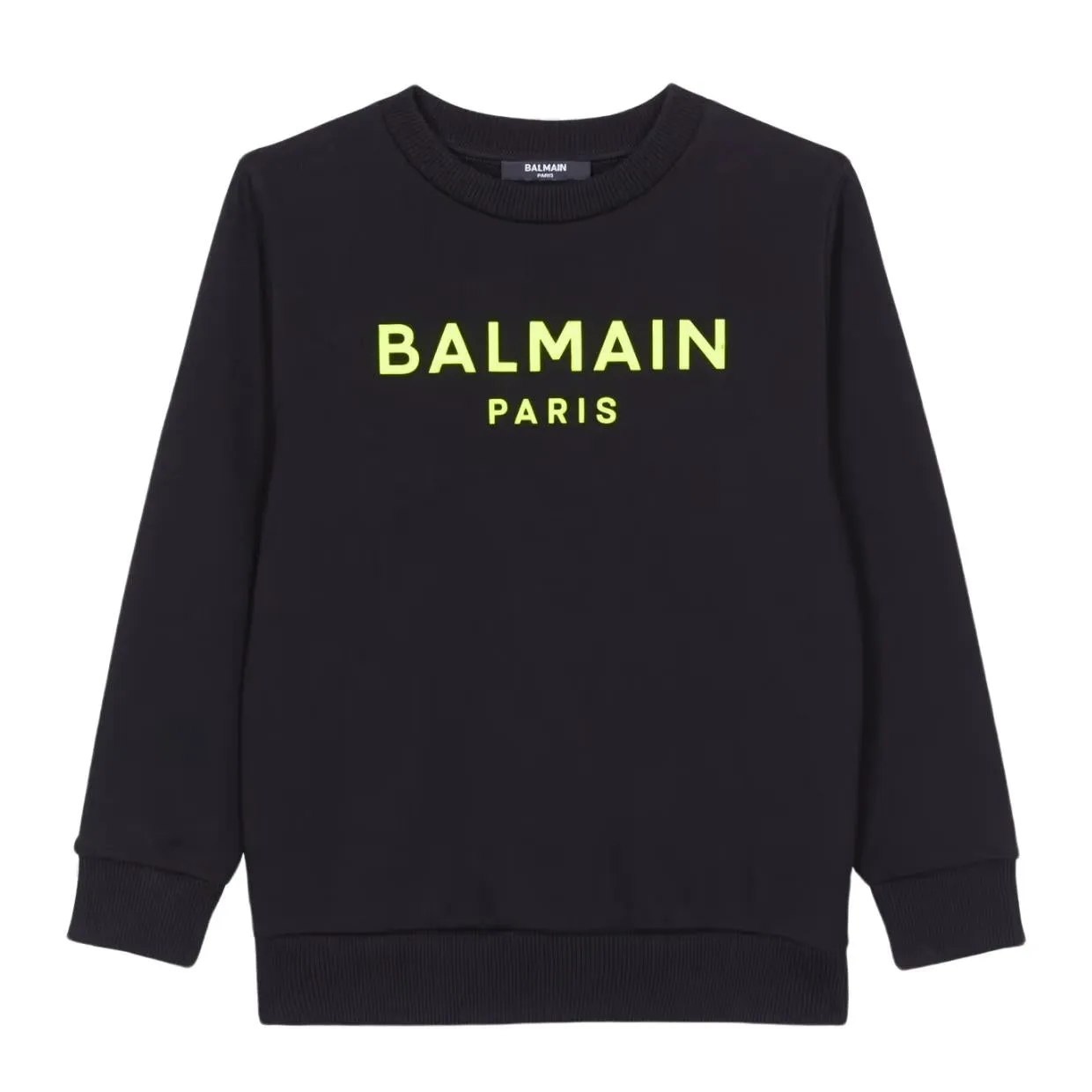 Balmain Kids Contrast Logo Black Sweatshirt