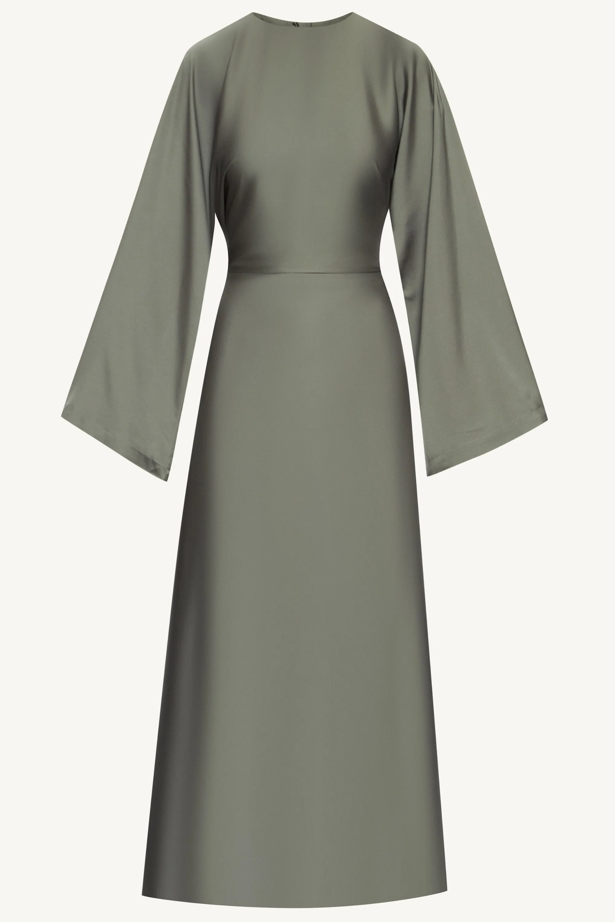 Batool Satin Maxi Dress - Sage