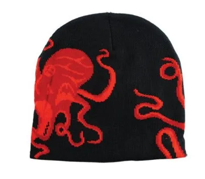 Beanie - Octopus, Red or Turquoise