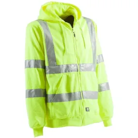 Berne Apparel Men's Hi-Visibility Lined Hooded Sweatshirt