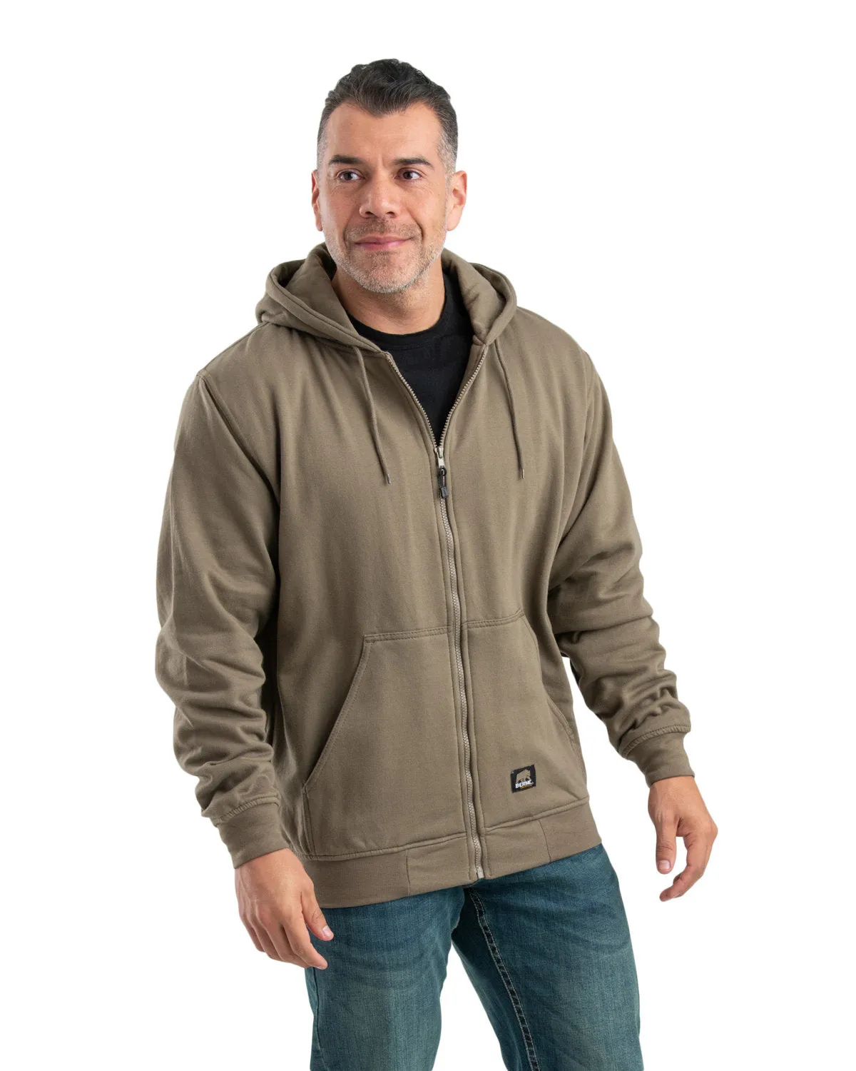 Berne Men's Tall Heritage Thermal-Lined Full-Zip Hooded Sweatshirt