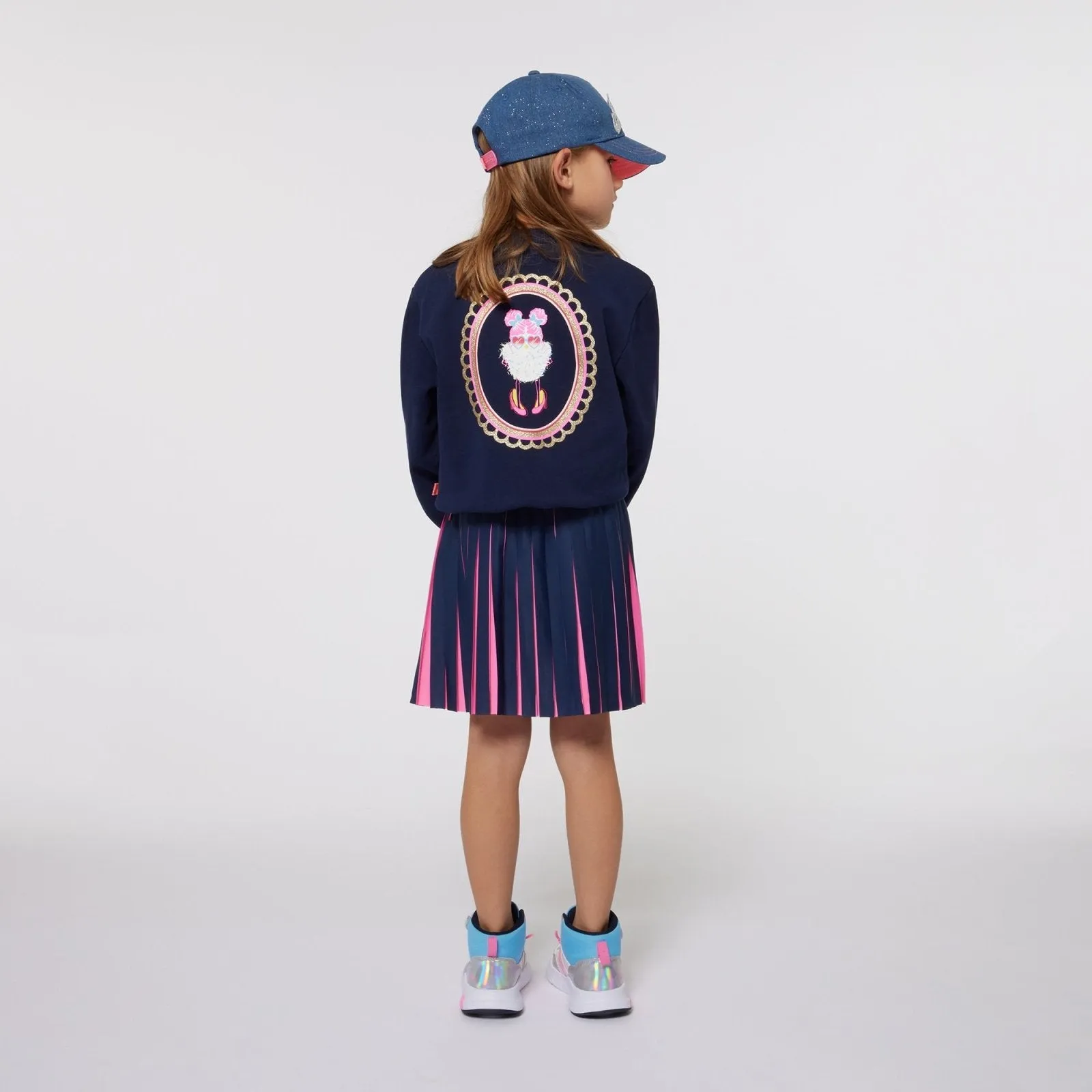 Billieblush Navy Mushroom Logo Sweatshirt