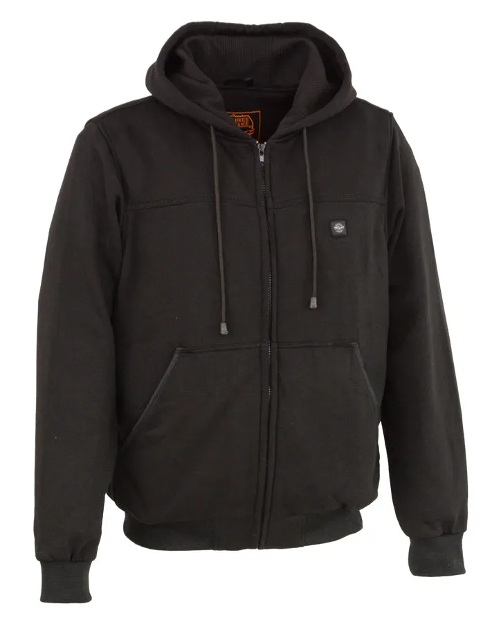 Black Men’s Zipper Front Heated Hoodie