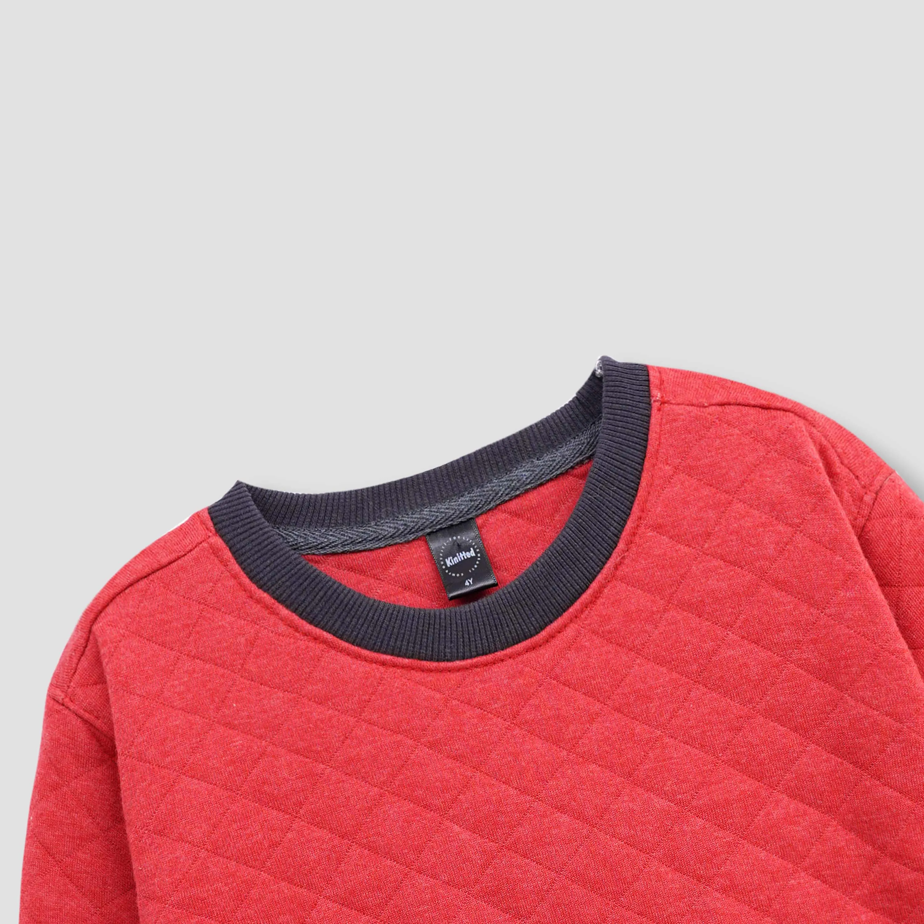 Black/Red quilting Sweatshirt for Kids