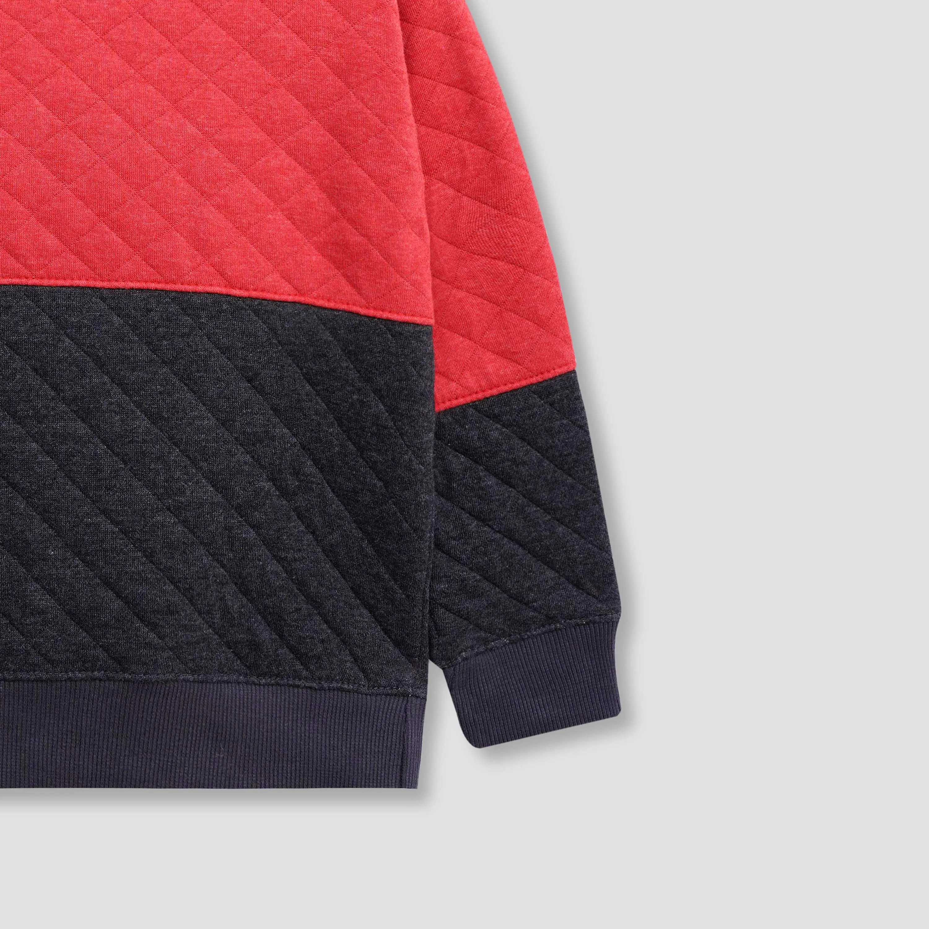 Black/Red quilting Sweatshirt for Kids