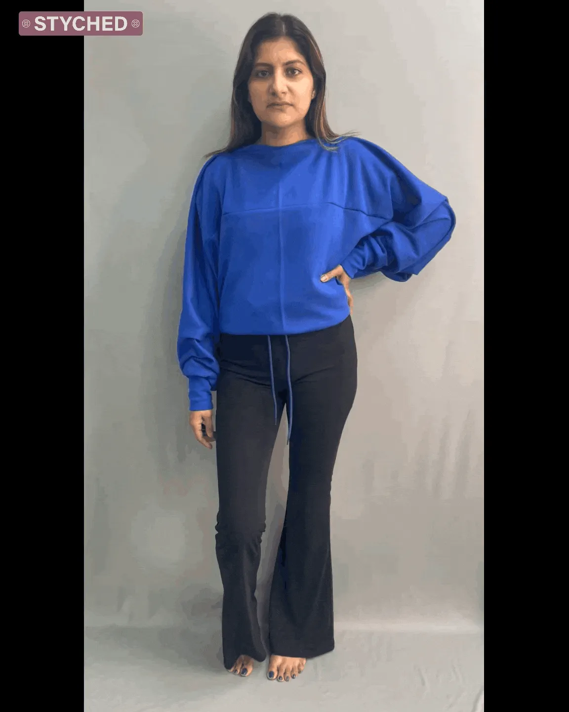 Blue Bliss Harem Sweatshirt Women