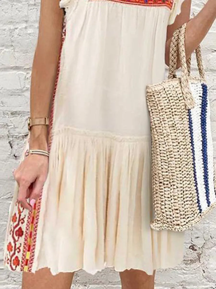 Bohemian Cotton and Linen Dress