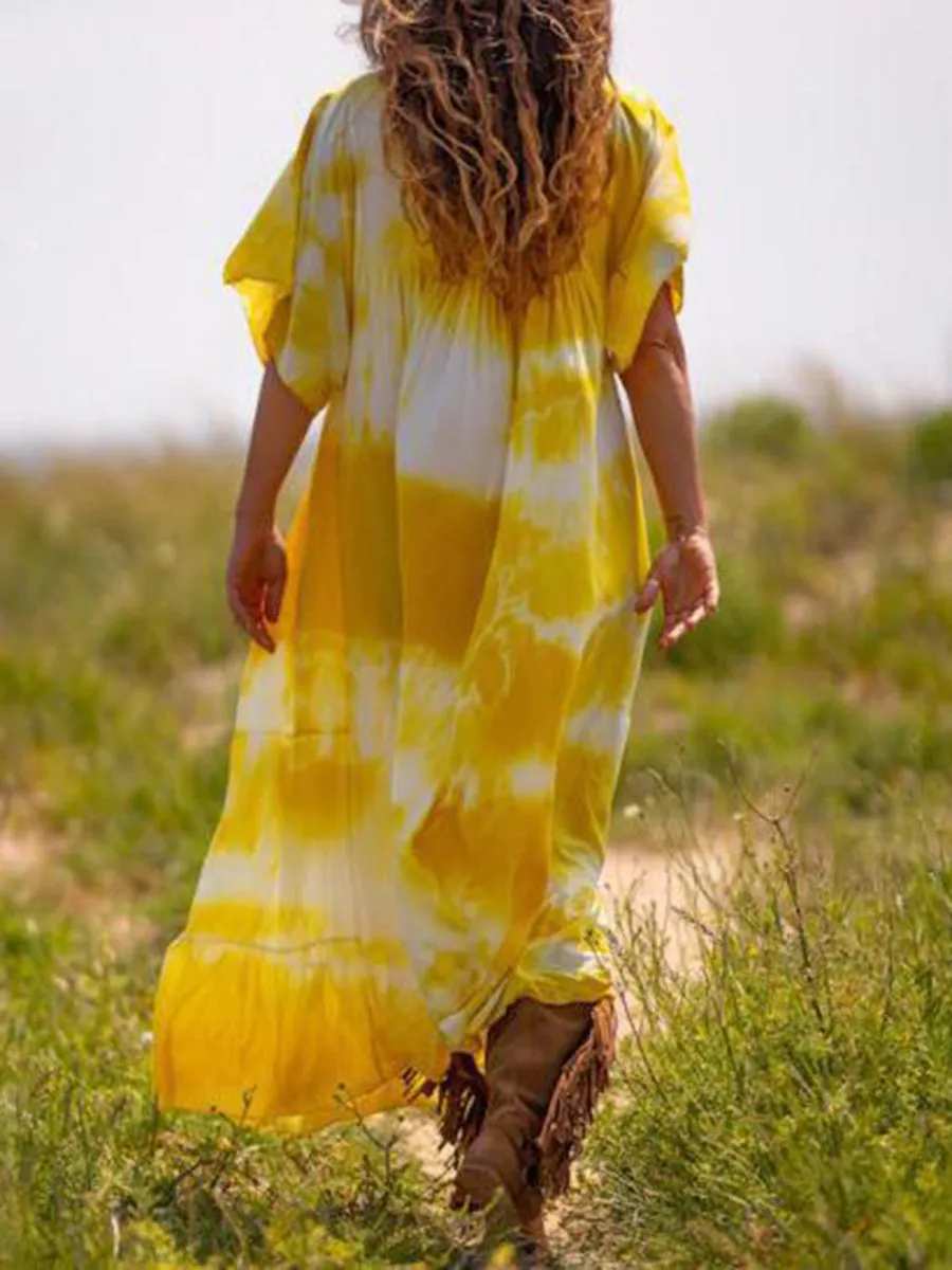 Bohemian Tie-dye Dress