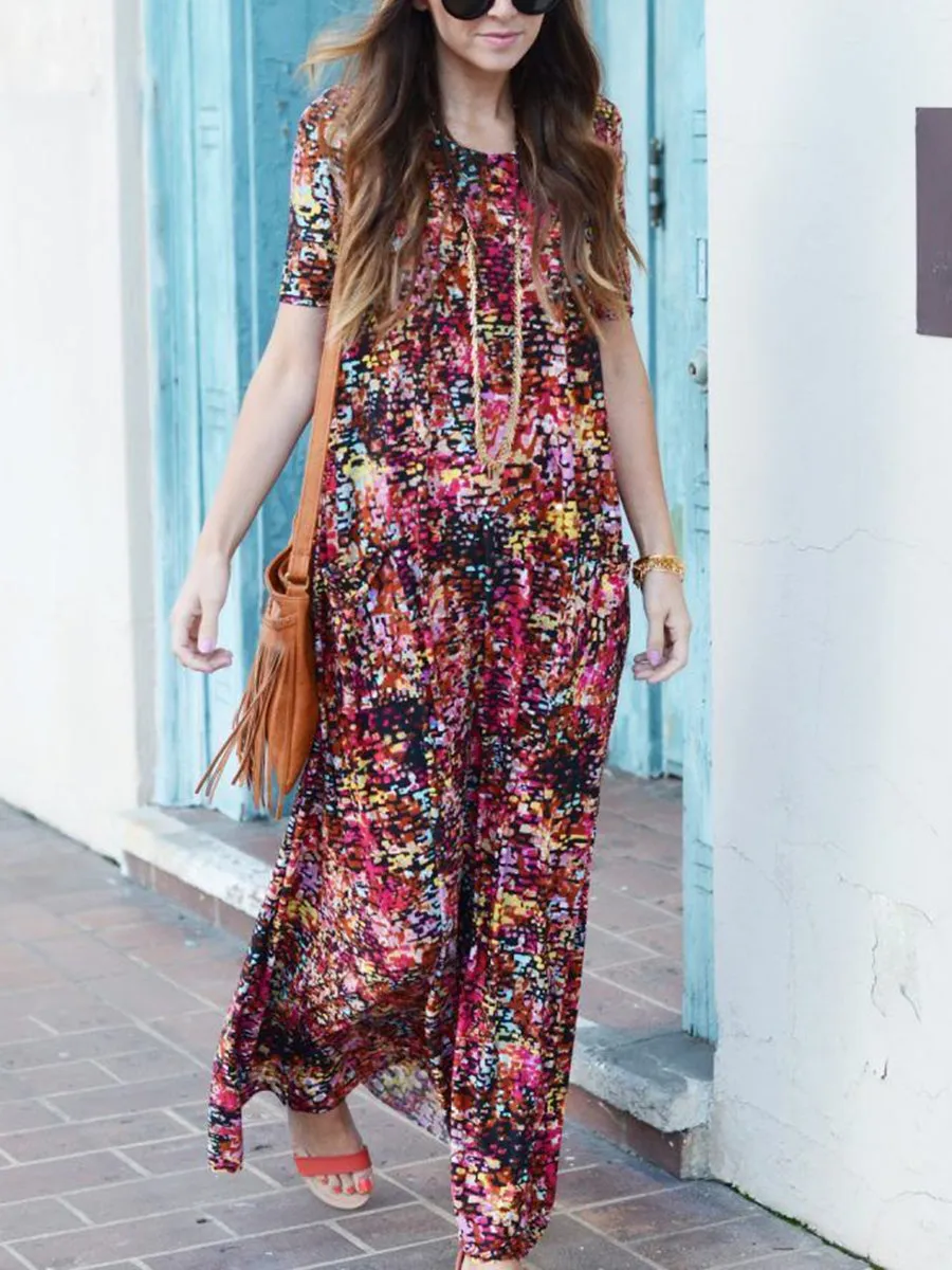 Bohemian Vintage Elegant Floral Dress