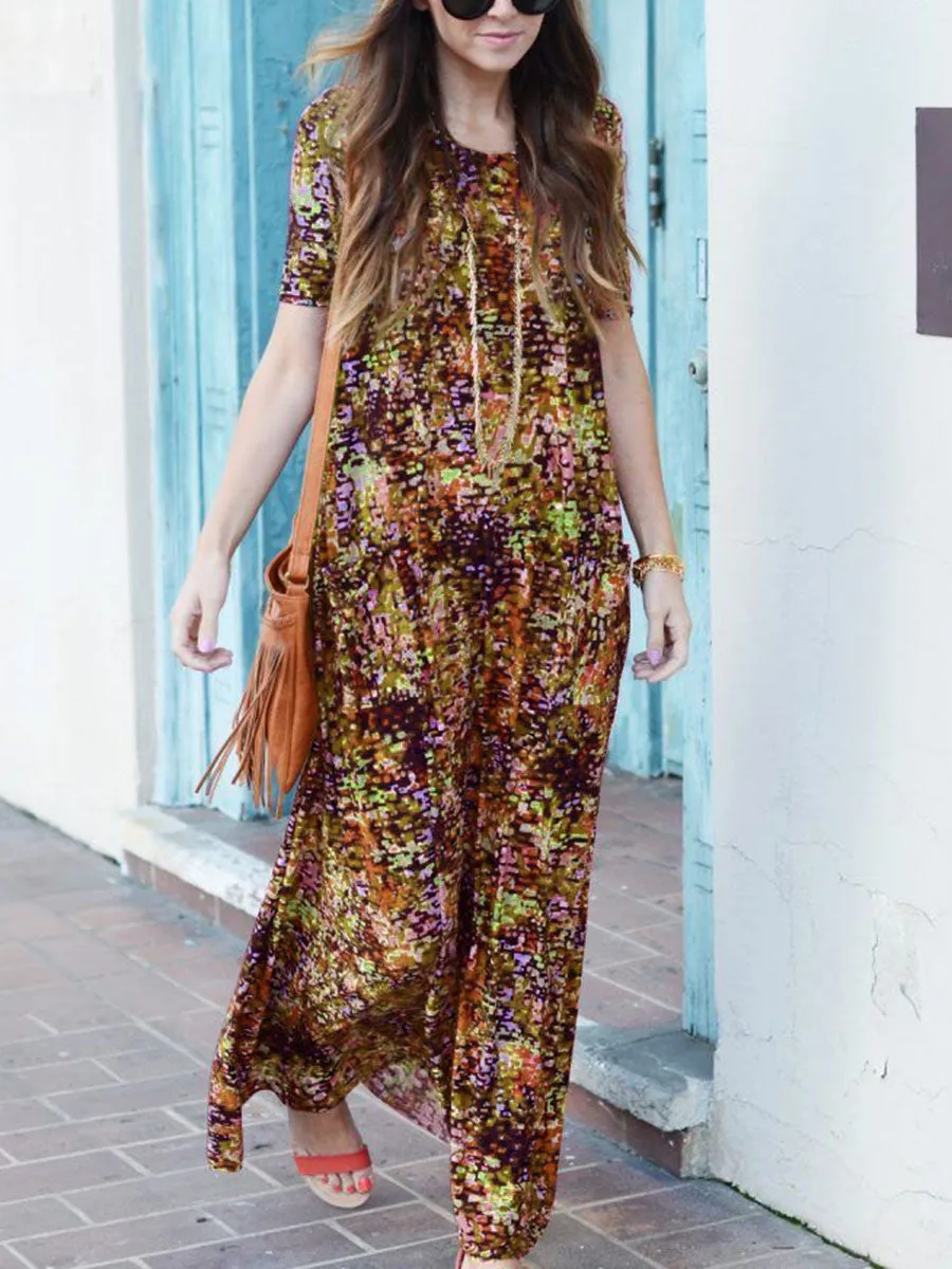 Bohemian Vintage Elegant Floral Dress