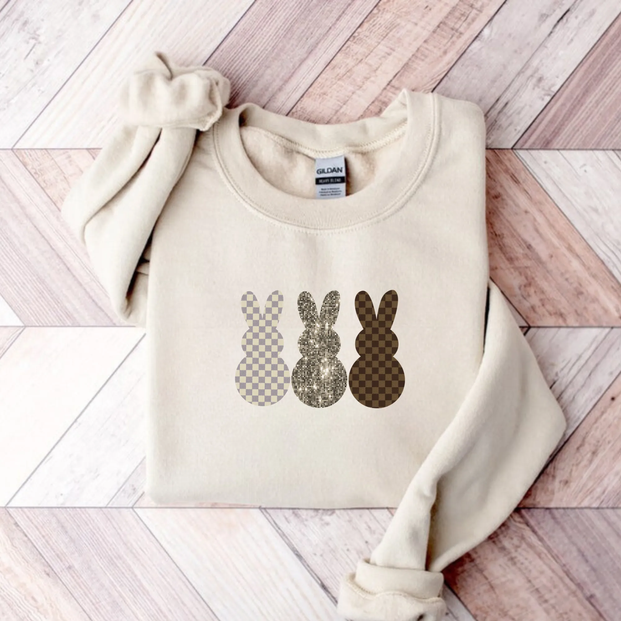 Boujee Easter Bunny Sweatshirt for Women