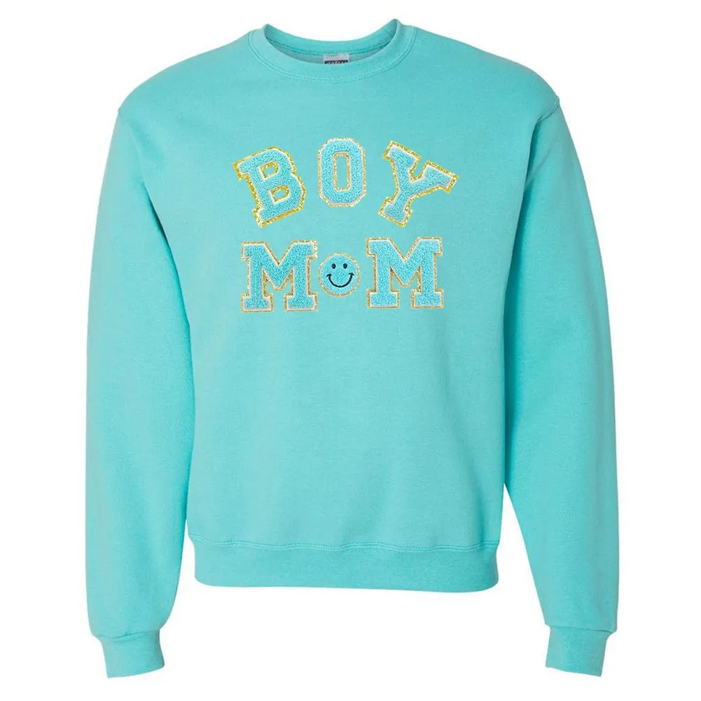 Boy Mom Letter Patch Sweatshirt