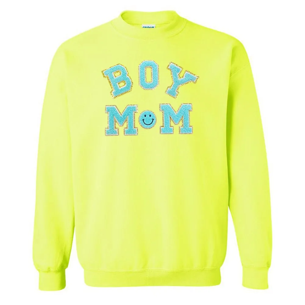 Boy Mom Letter Patch Sweatshirt