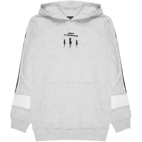 Boys Grey Thunderbolt Hooded Sweatshirt