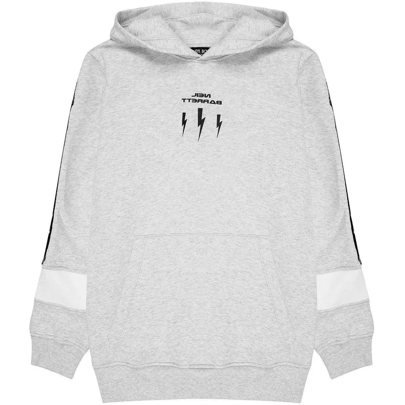 Boys Grey Thunderbolt Hooded Sweatshirt