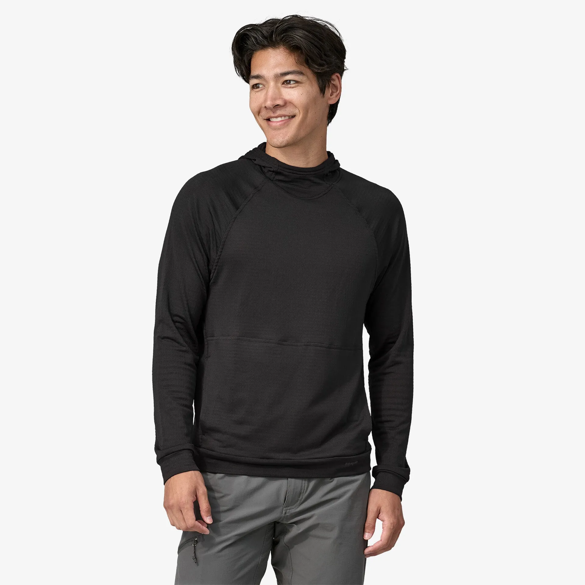 Capilene Patagonia men's thermal sweatshirt, black