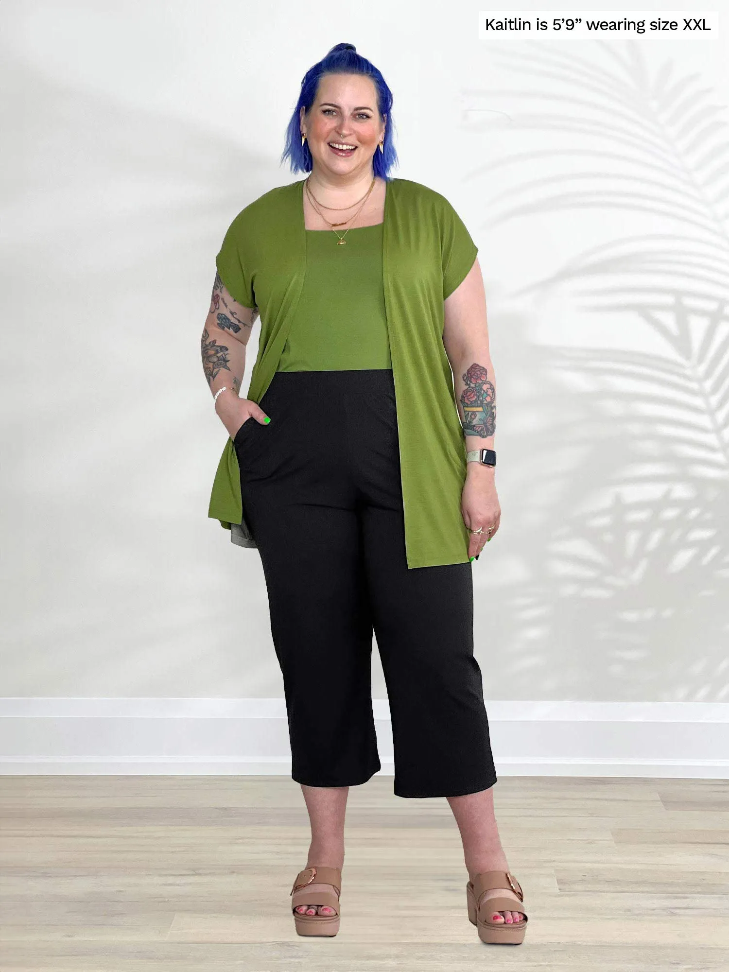 Cassandra pull-on pocket capri pant - FINAL SALE