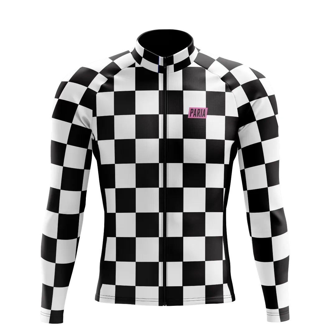 Checkerboard Long Sleeve Winter Jersey