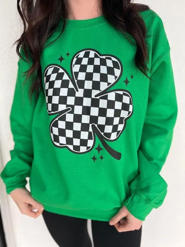 Checkered Clover Sweatshirt