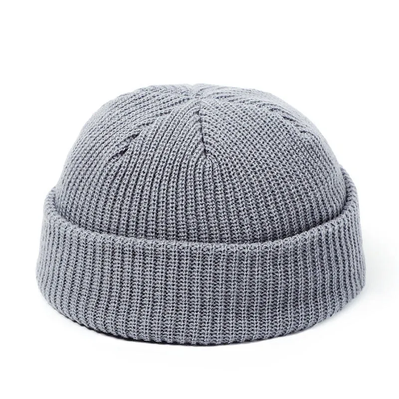 Christmas Gift Knitted Hats for Women Skullcap Men Beanie Hat Winter Retro Brimless Baggy Melon Cap Cuff Docker Fisherman Beanies Hats For Men