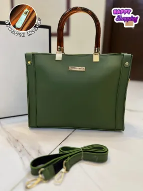 C.K Master Quality Bag with Imported Keychain (Green)